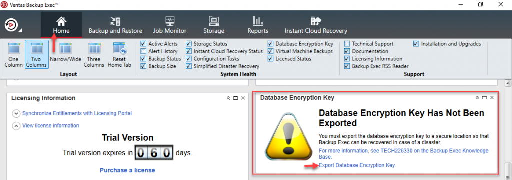 Backup Exec Export Database Encryption Key