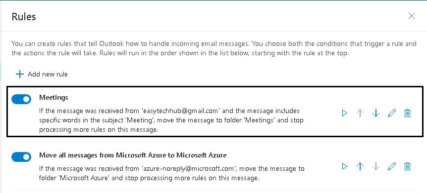 How to Manage Rules in Outlook.com