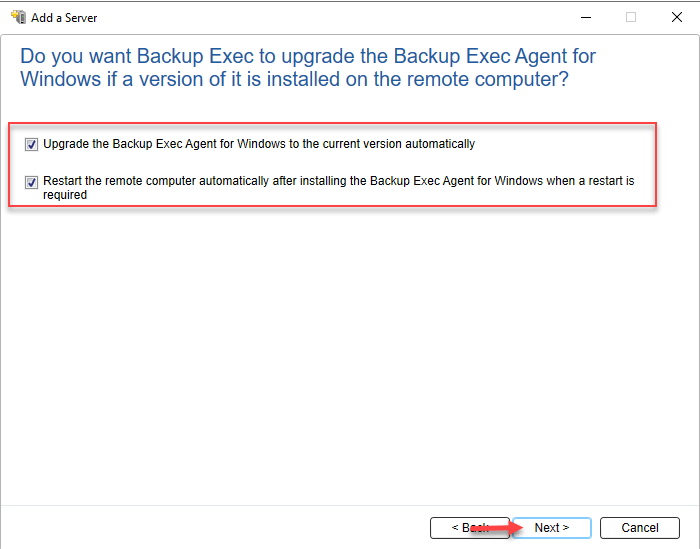 How to Add a Server to a Backup Exec